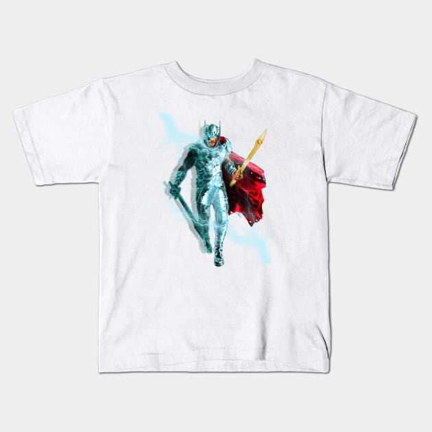 Thor Lightning Armor Kids T-Shirt by kodyart101